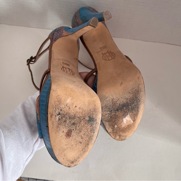 HOUSE OF HARLOW NANCIE BLUE STILETTO SANDALS - Picture 12 of 12